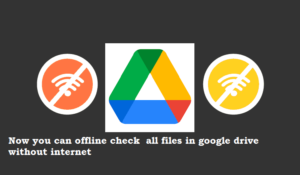 Now you can offline check  all files in google drive without internet