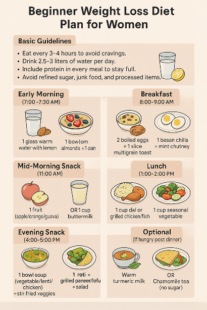 beginner diet plan for weight loss for female