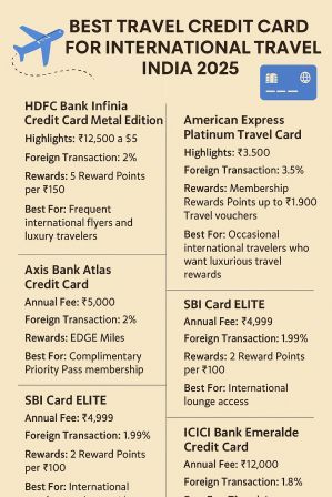Which is the best travel credit card in India for international use 2025